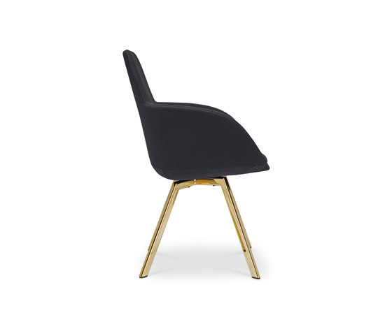 Scoop Chair High Back Brass Leg Tonus 4 | Stühle | Tom Dixon