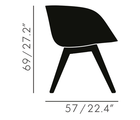 Scoop Chair Low Back Black Leg Tonus 4 | Stühle | Tom Dixon