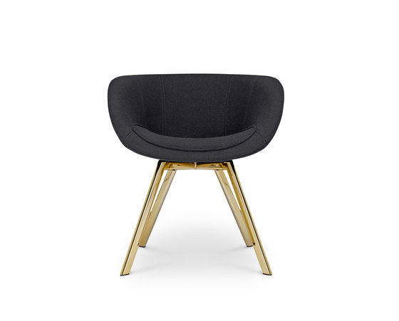 Scoop Chair Low Back Brass Leg Tonus 4 | Chairs | Tom Dixon