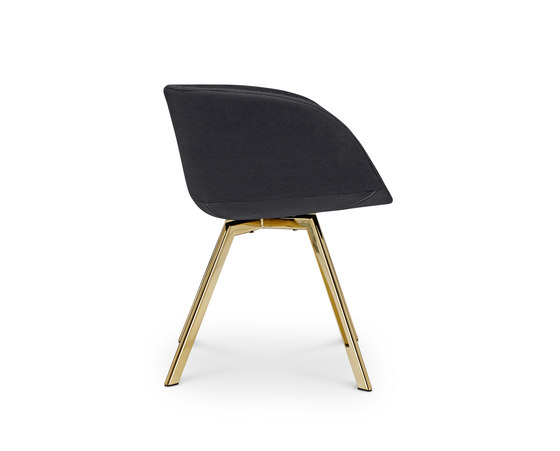 Scoop Chair Low Back Brass Leg Tonus 4 | Chaises | Tom Dixon