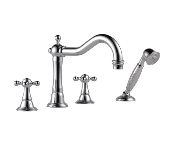 Roman Tub Faucet with Handshower, Cross Handles | Bath taps | Brizo