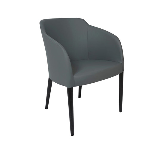 Este Armchair, Grey With Wenge Legs | Stühle | Oggetti