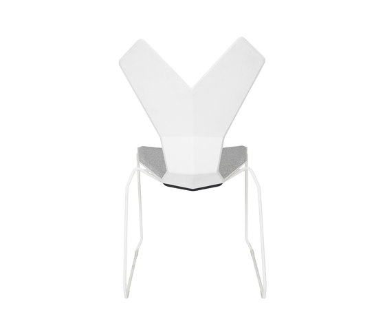 Y Chair Sled White Shell White Base | Sillas | Tom Dixon