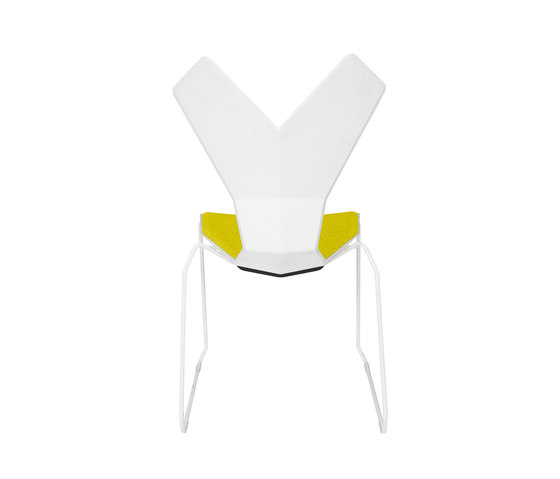 Y Chair Sled White Shell White Base | Stühle | Tom Dixon
