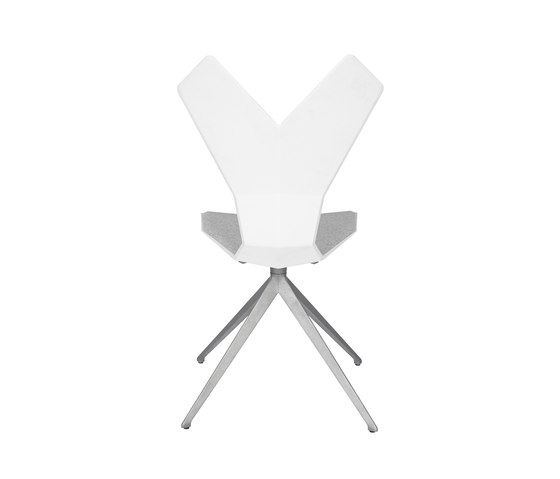 Y Chair Swivel White Shell Aluminium Base | Stühle | Tom Dixon