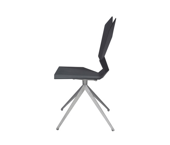 Y Chair Swivel Black Shell Aluminium Base | Sedie | Tom Dixon