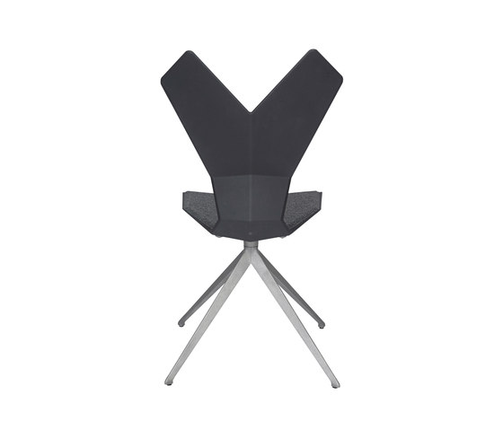 Y Chair Swivel Black Shell Aluminium Base | Chairs | Tom Dixon
