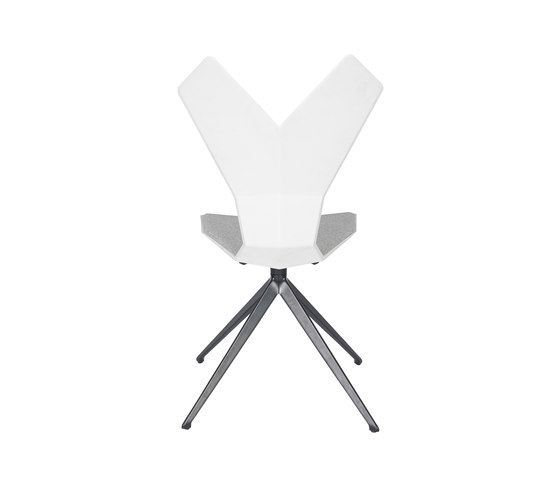 Y Chair Swivel White Shell Black Base | Sedie | Tom Dixon