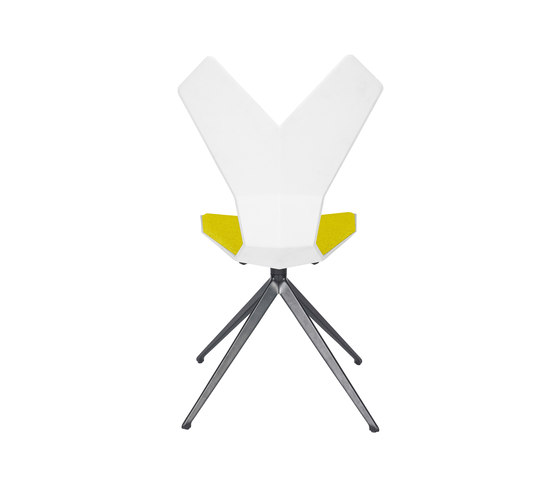 Y Chair Swivel White Shell Black Base | Chaises | Tom Dixon