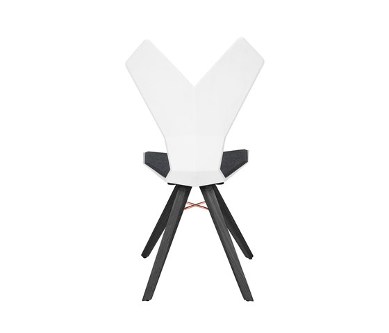 Y Chair White Shell Black Oak Base | Sillas | Tom Dixon