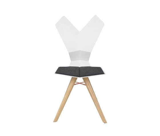 Y Chair White Shell Natural Oak Base | Sedie | Tom Dixon