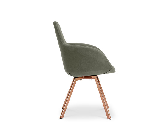 Scoop Chair High Back Copper Leg Tonus 4 | Chairs | Tom Dixon