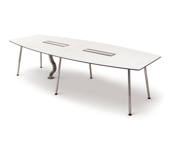 Next Conference table - 300x120 with corner legs and C-box | Tables collectivités | Fora Form