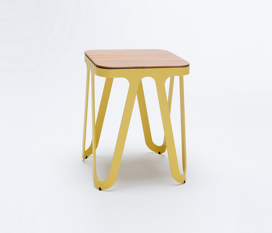 Loop Stool Wood - lemon yellow | Sgabelli | NEO/CRAFT