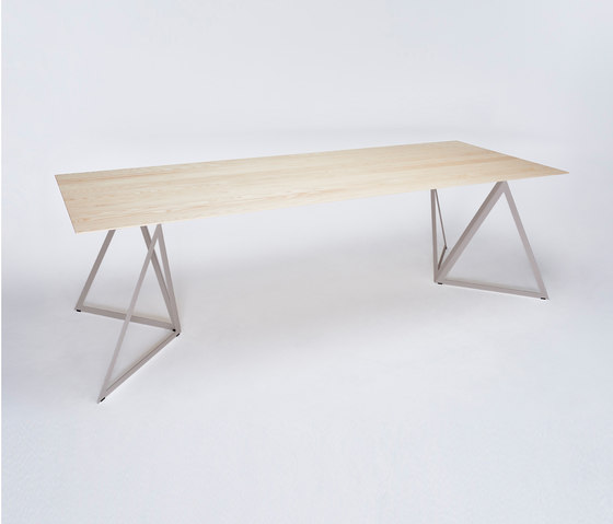 Steel Stand Table - quartz grey/ ash white | Dining tables | NEO/CRAFT
