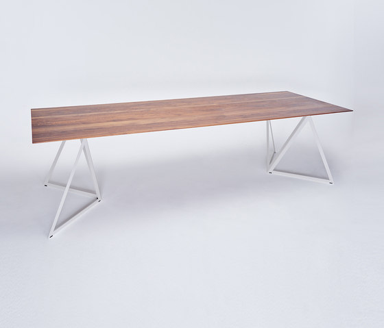 Steel Stand Table - silk grey/ walnut | Mesas comedor | NEO/CRAFT
