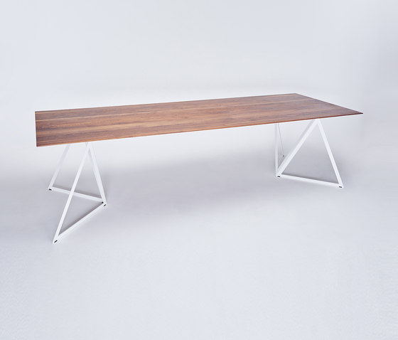 Steel Stand Table - signalweiß/ walnuss | Esstische | NEO/CRAFT