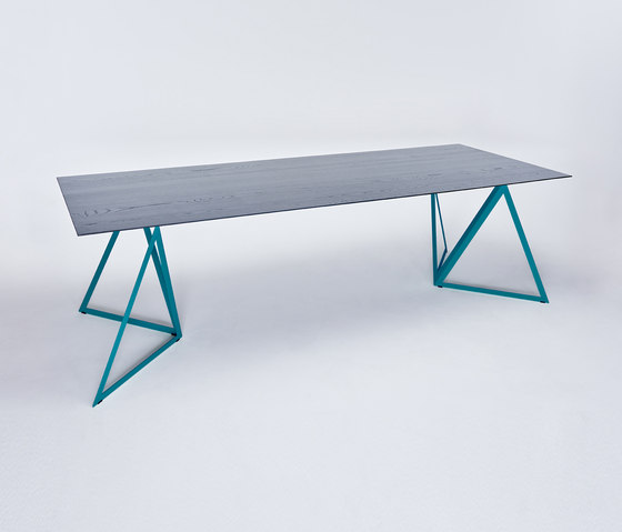 Steel Stand Table - ozeanblau/ esche schwarz | Esstische | NEO/CRAFT