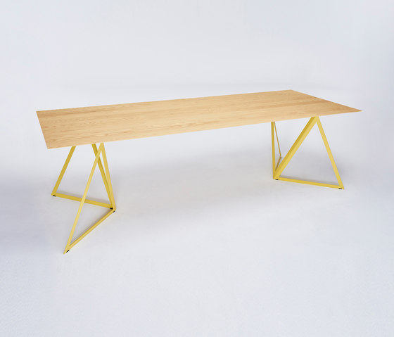 Steel Stand Table - lemon yellow/ ash natural | Tavoli pranzo | NEO/CRAFT