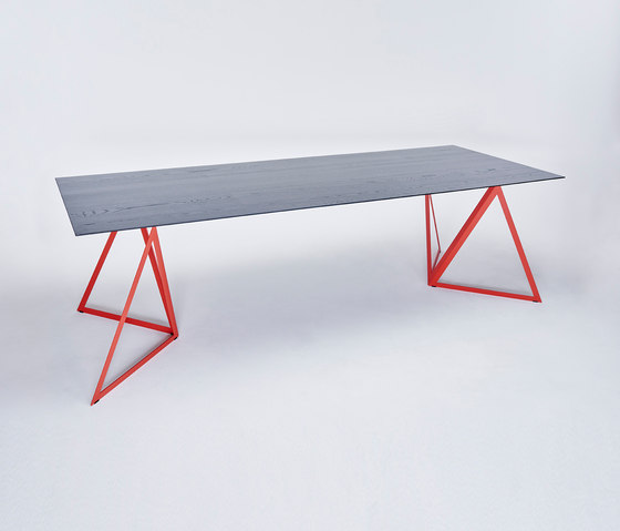 Steel Stand Table - korallenrot/ esche schwarz | Esstische | NEO/CRAFT