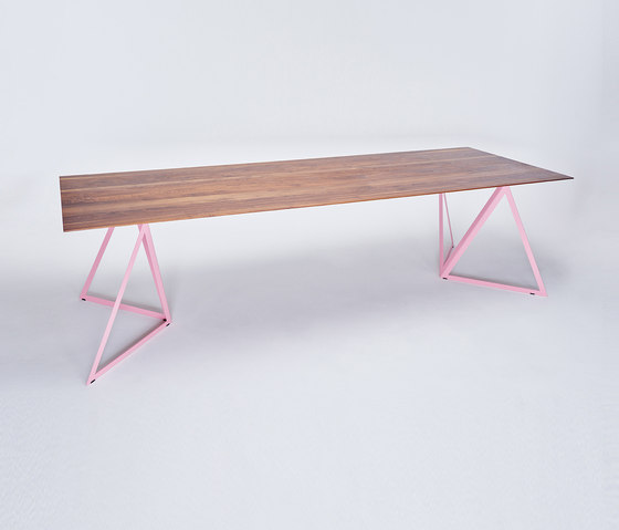 Steel Stand Table - light pink/ walnut | Mesas comedor | NEO/CRAFT