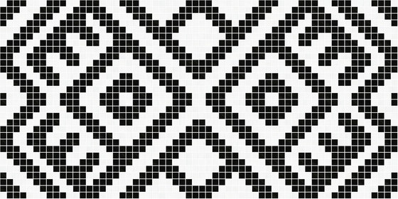 Decor Africa Now | Nok Black & White 20x20 | Mosaïques verre | Mosaico+