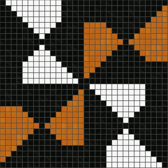 Decor Africa Now | Pinwheel Orange 20x20 | Mosaïques verre | Mosaico+