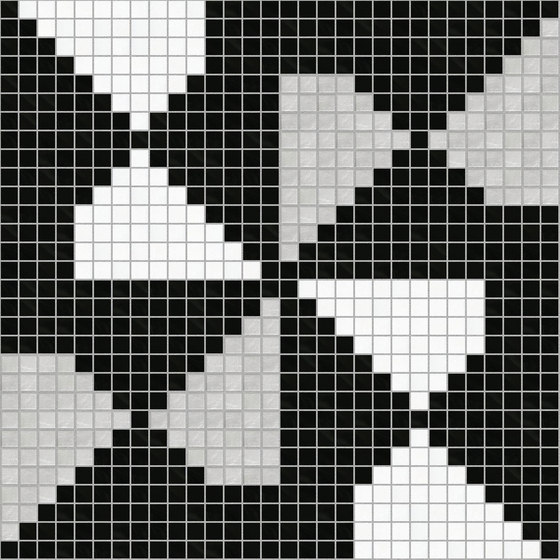 Decor Africa Now | Pinwheel Silver 20x20 | Glass mosaics | Mosaico+