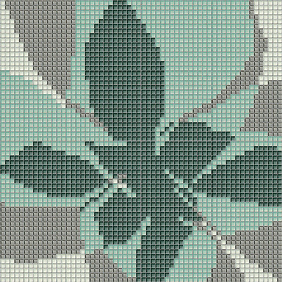 Decor Blooming | Fiore Pop F 10x10 | Glas Mosaike | Mosaico+