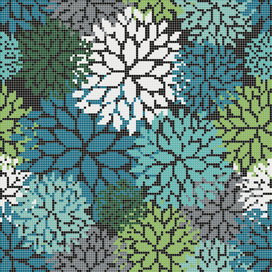 Florilege Green | Mosaïques verre | Mosaico+