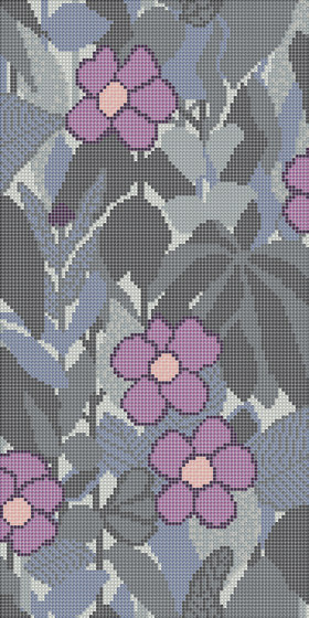 Decor Blooming | Little Ida Grey A 10x10 | Glass mosaics | Mosaico+