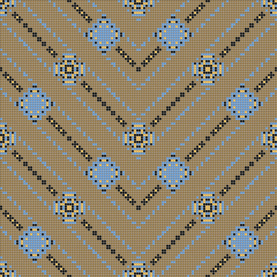 Decor Geometric | Carpet Beige 10x10 | Mosaïques verre | Mosaico+