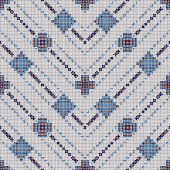 Decor Geometric | Carpet Blue 10x10 | Mosaïques verre | Mosaico+