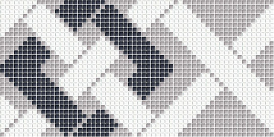 Decor Geometric | Grating Grey 10x10 | Mosaïques verre | Mosaico+