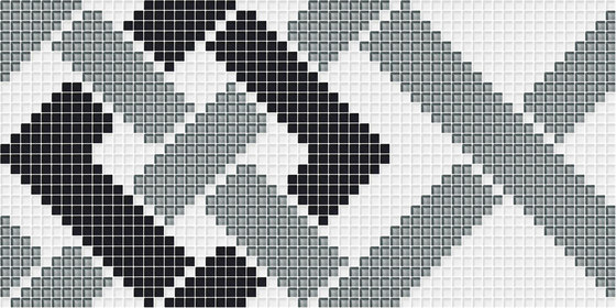 Decor Geometric | Grating White 10x10 | Mosaïques verre | Mosaico+