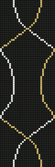 Loop Black Gold | Glas Mosaike | Mosaico+