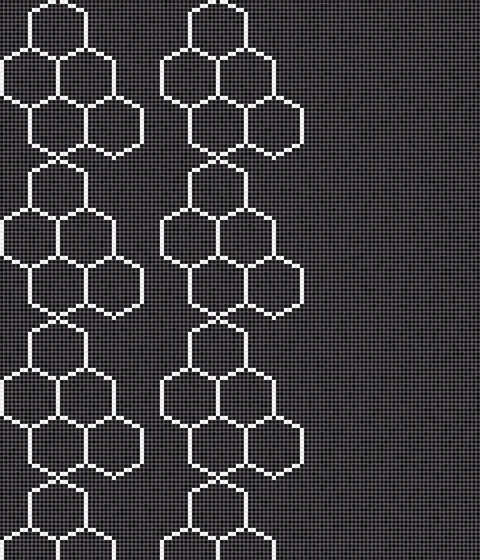 Decor Geometric | Hexagon Black 15x15 | Glass mosaics | Mosaico+
