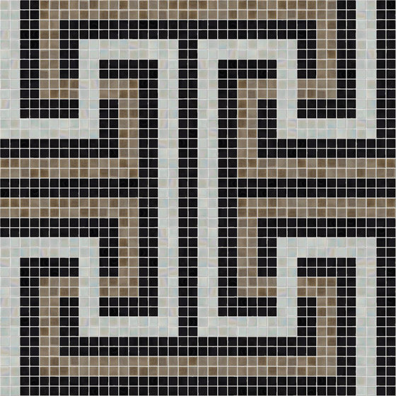 Labyrinth Black | Mosaïques verre | Mosaico+
