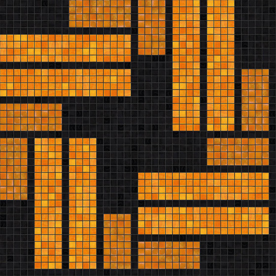 Decor Geometric | Pivot Orange A 15x15 | Mosaïques verre | Mosaico+
