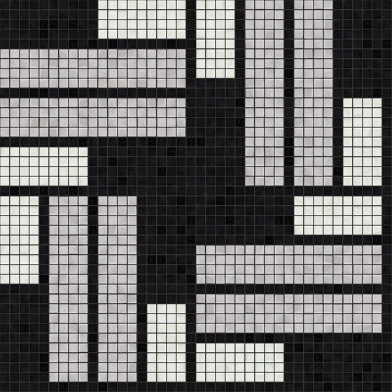 Decor Geometric | Pivot Silver A 15x15 | Glas Mosaike | Mosaico+