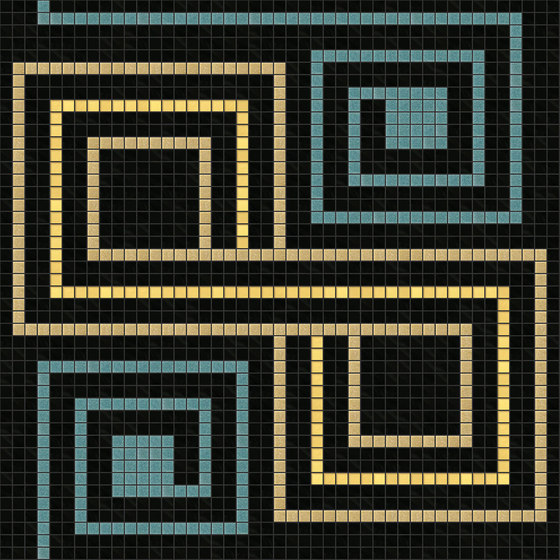 Decor Geometric | Quirk Gold 20x20 | Glas Mosaike | Mosaico+