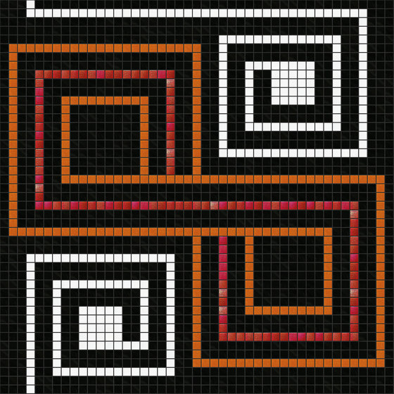 Decor Geometric | Quirk Red 20x20 | Mosaïques verre | Mosaico+