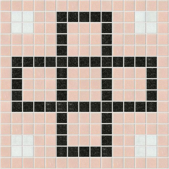 Decor Geometric | Squares Pink F 20x20 | Glas Mosaike | Mosaico+