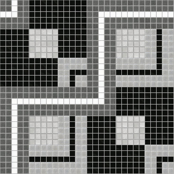 Decor Geometric | Twist Black 20x20 | Mosaici vetro | Mosaico+