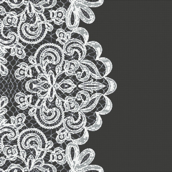 Decor Romantic | Broderie Black 10x10 | Glass mosaics | Mosaico+