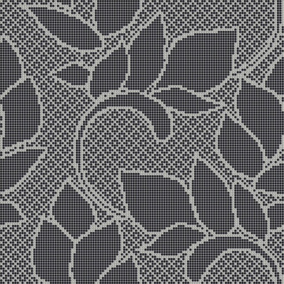 Decor Romantic | Fine Leaf Black 10x10 | Mosaïques verre | Mosaico+