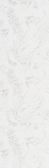 Jardin Des Plantes Wallpaper | Sibylla - Silver | Dekorstoffe | Designers Guild