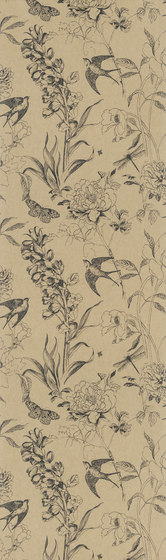Jardin Des Plantes Wallpaper | Sibylla - Burnished Gold | Drapery fabrics | Designers Guild