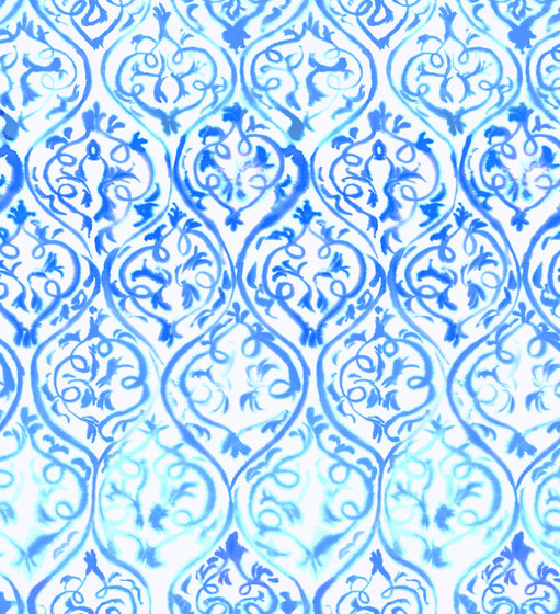 Majolica Wallpaper | Arabesque – Cobalt | Drapery fabrics | Designers Guild