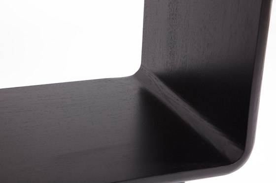 Teve | medium - Eiche schwarz lasiert - mit Vertiefungen | Beistelltische | Wiinberg